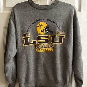 Jansport~2007 NATIONAL CHAMPS~LSU Tigers Football Sweatshirt~M
